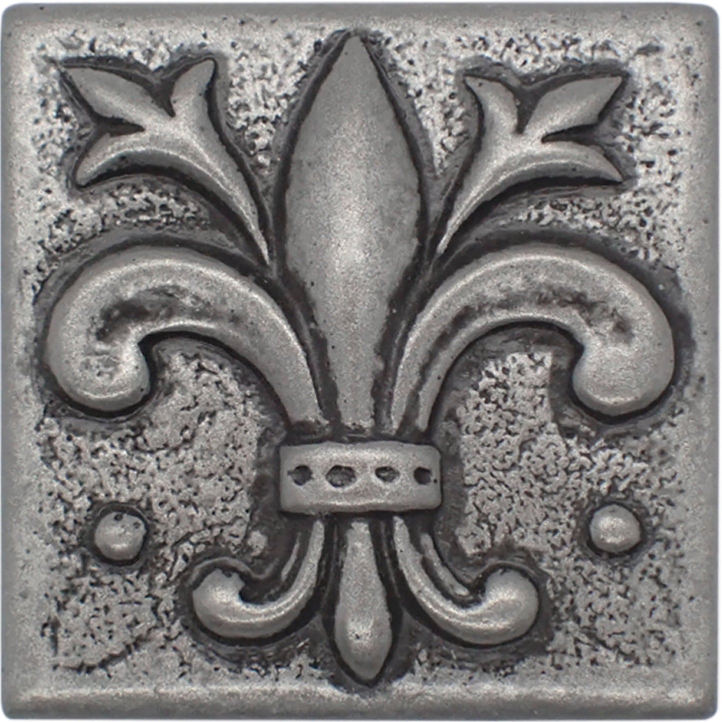 Fleur de Lis - Metal Insert Tile Pewter 2x2 ( PACK OF 8 PIECE)
