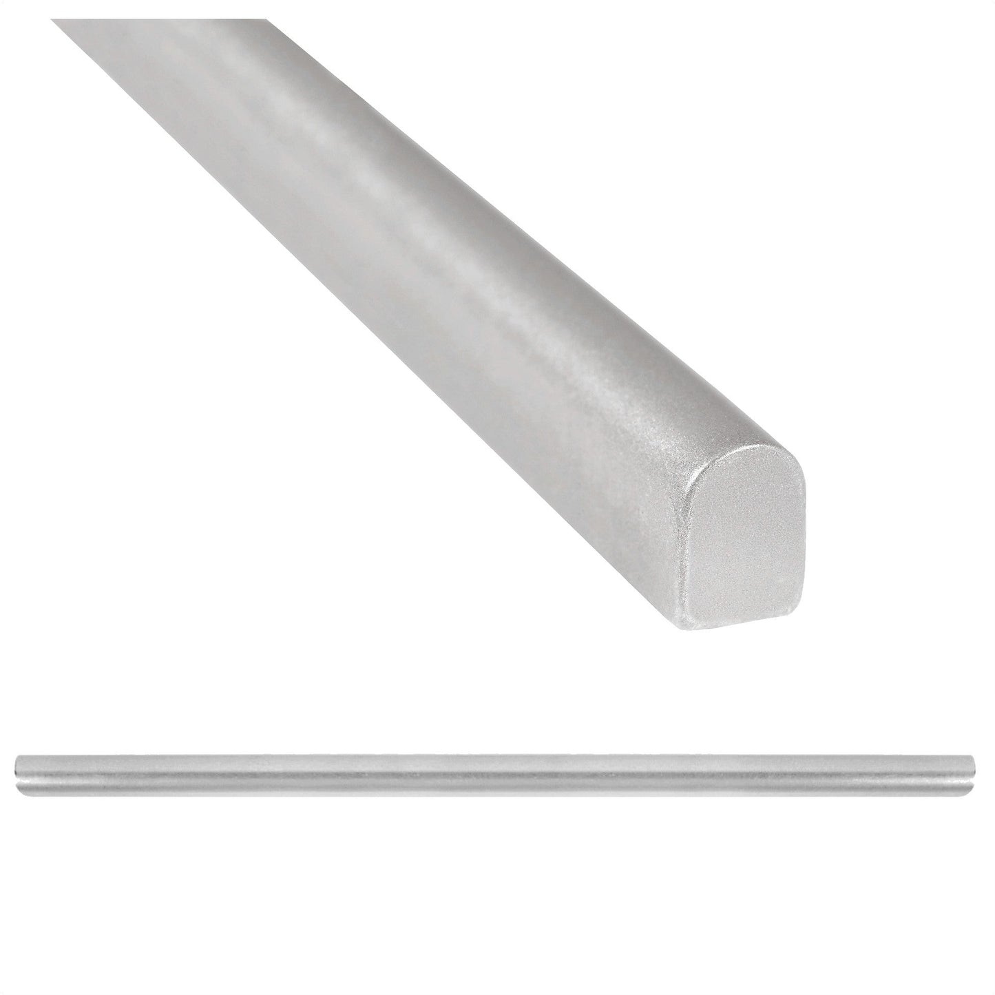 Modula Metal Brushed Nickel Pencil Bullnose Wall Accent Tile Trim – 1/2” x 12” (Set of 5)