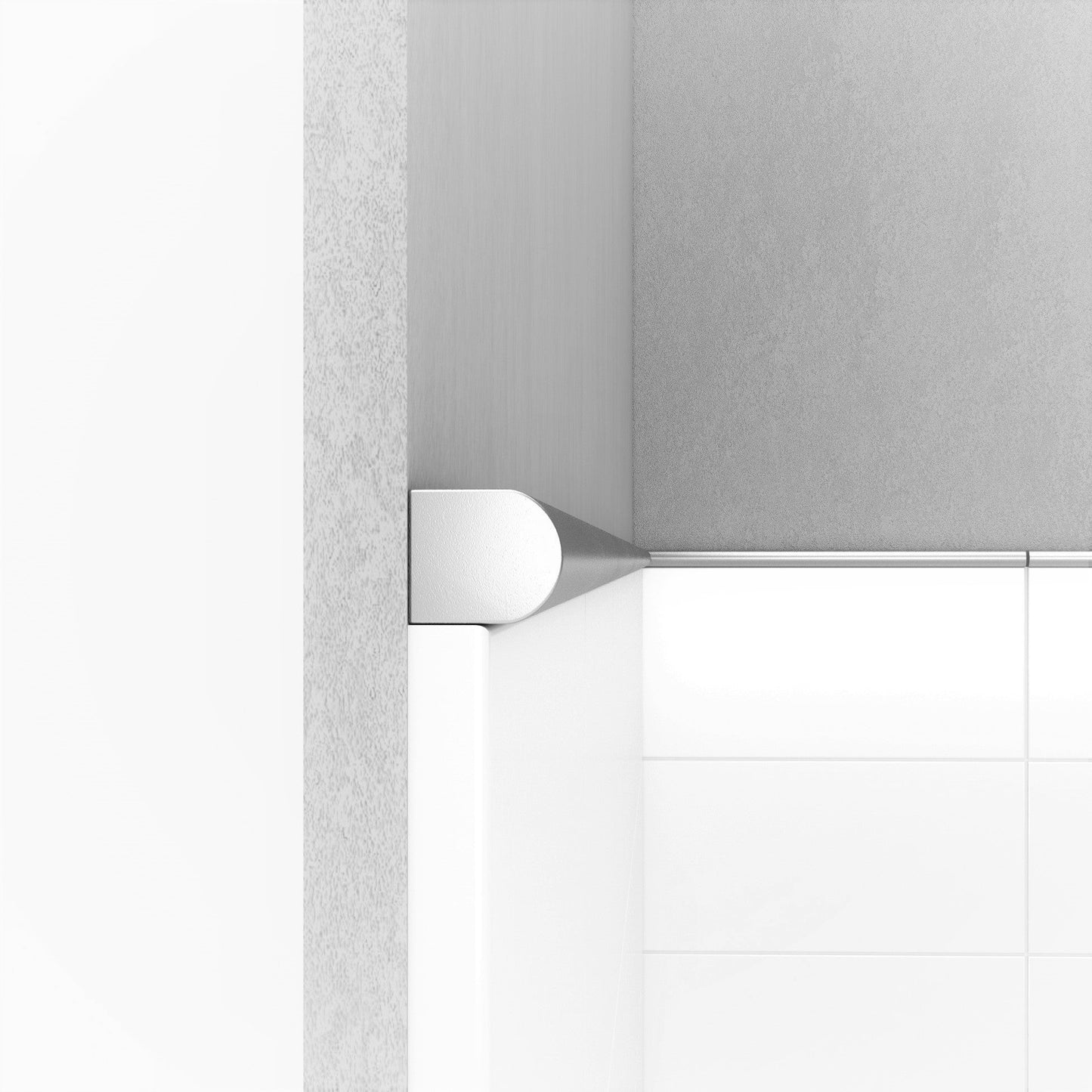 Modula Metal Brushed Nickel Pencil Bullnose Wall Accent Tile Trim – 1/2” x 12” (Set of 5)