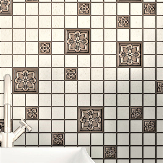 Orion Handmade Bronze Metal Insert Tile – 4” x 4” Decorative Accent (4 Pieces/Box)