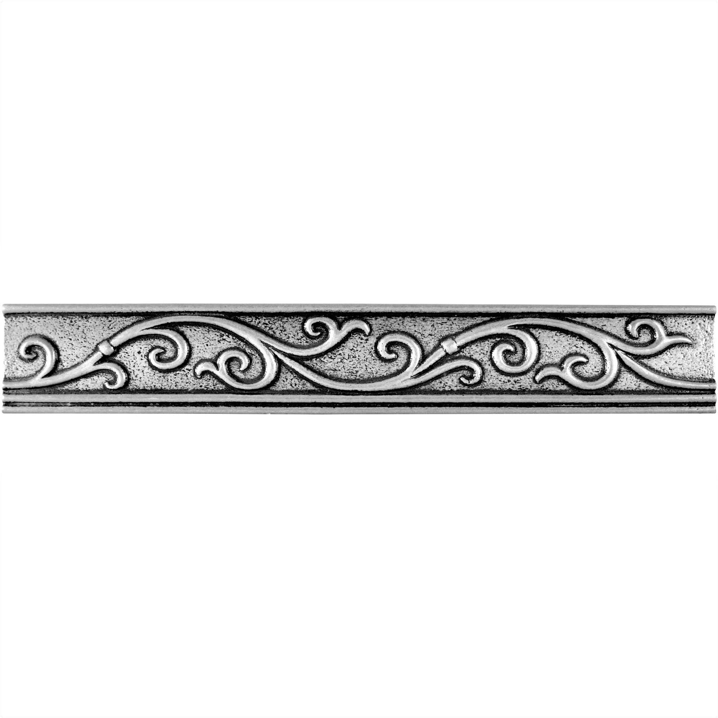Fiora Artisan Pewter Metal Accent Wall Tile Trim – 1.75” x 12” (Set of 5)