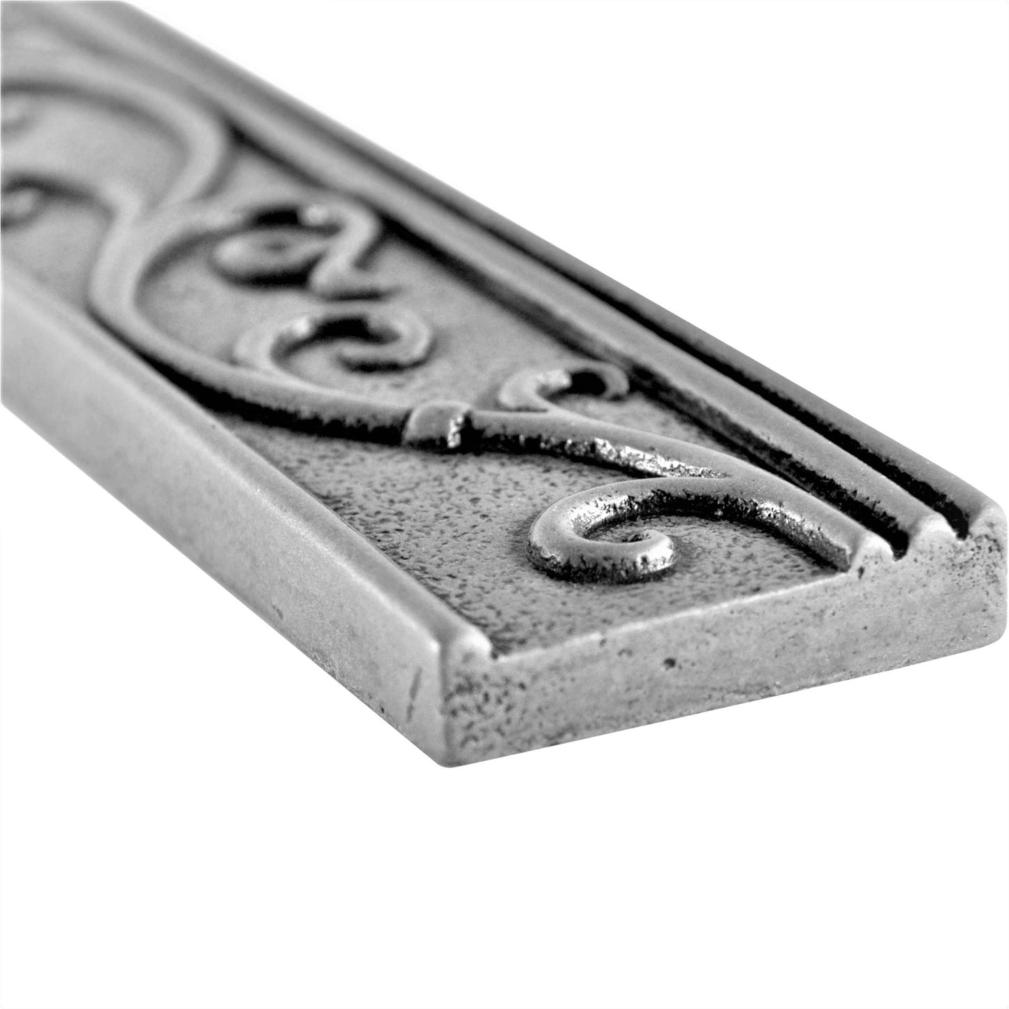 Fiora Artisan Pewter Metal Accent Wall Tile Trim – 1.75” x 12” (Set of 5)