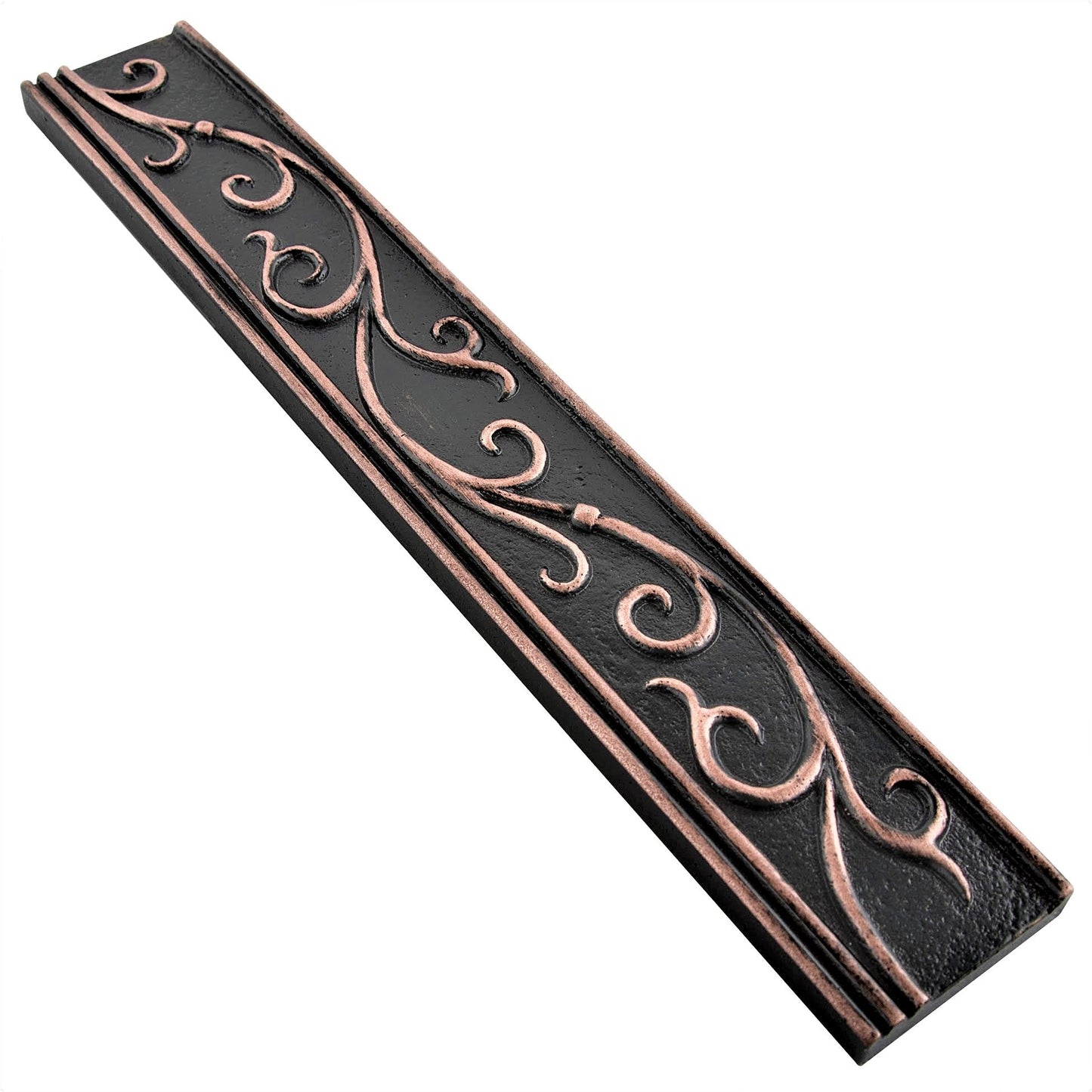 Fiora Artisan Oil Rubbed Bronze Metal Accent Wall Tile Trim – 1.75” x 12” (Set of 5)