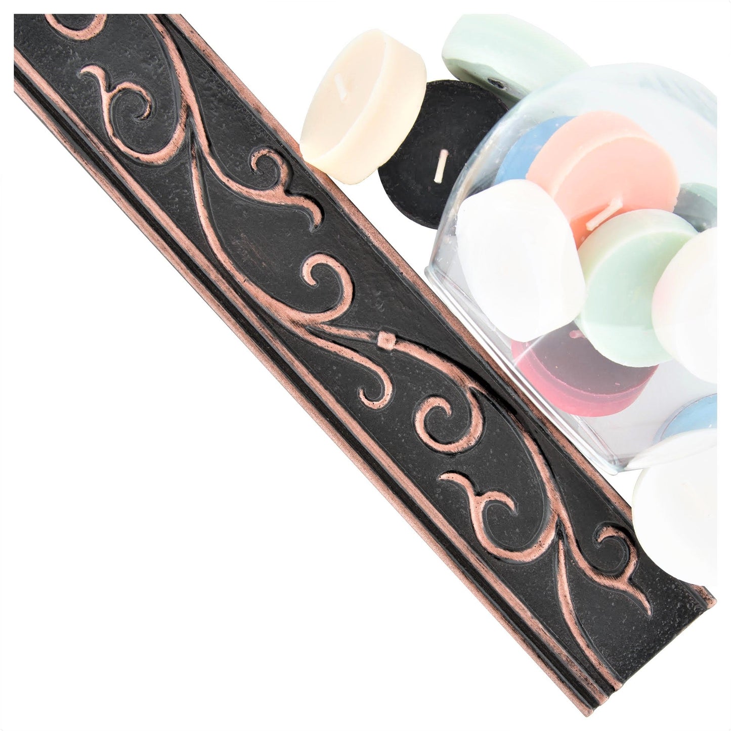Fiora Artisan Oil Rubbed Bronze Metal Accent Wall Tile Trim – 1.75” x 12” (Set of 5)