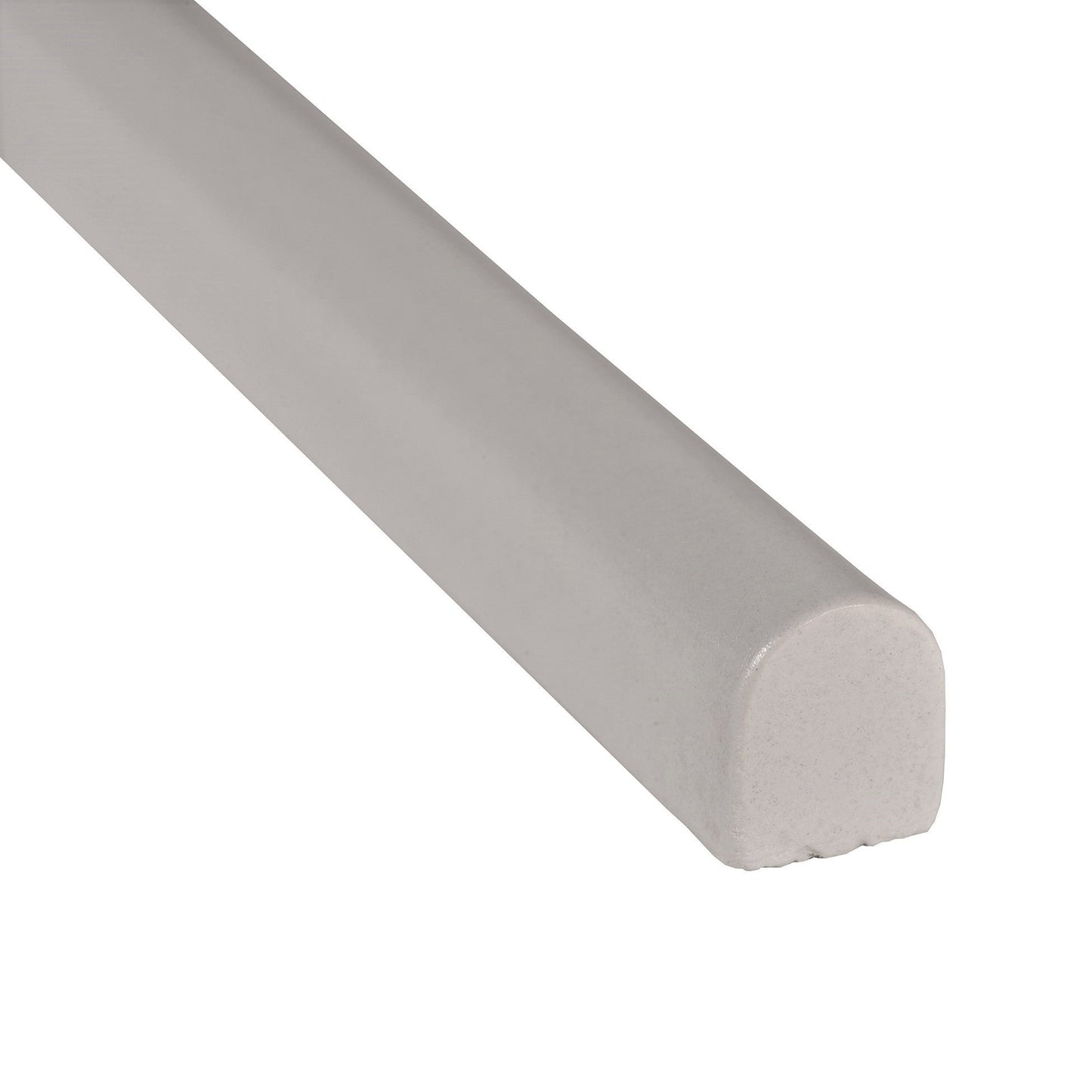 Modula Cast Stone Light Gray Pencil Bullnose Wall Accent Tile Trim – 1/2” x 12” (Set of 5)