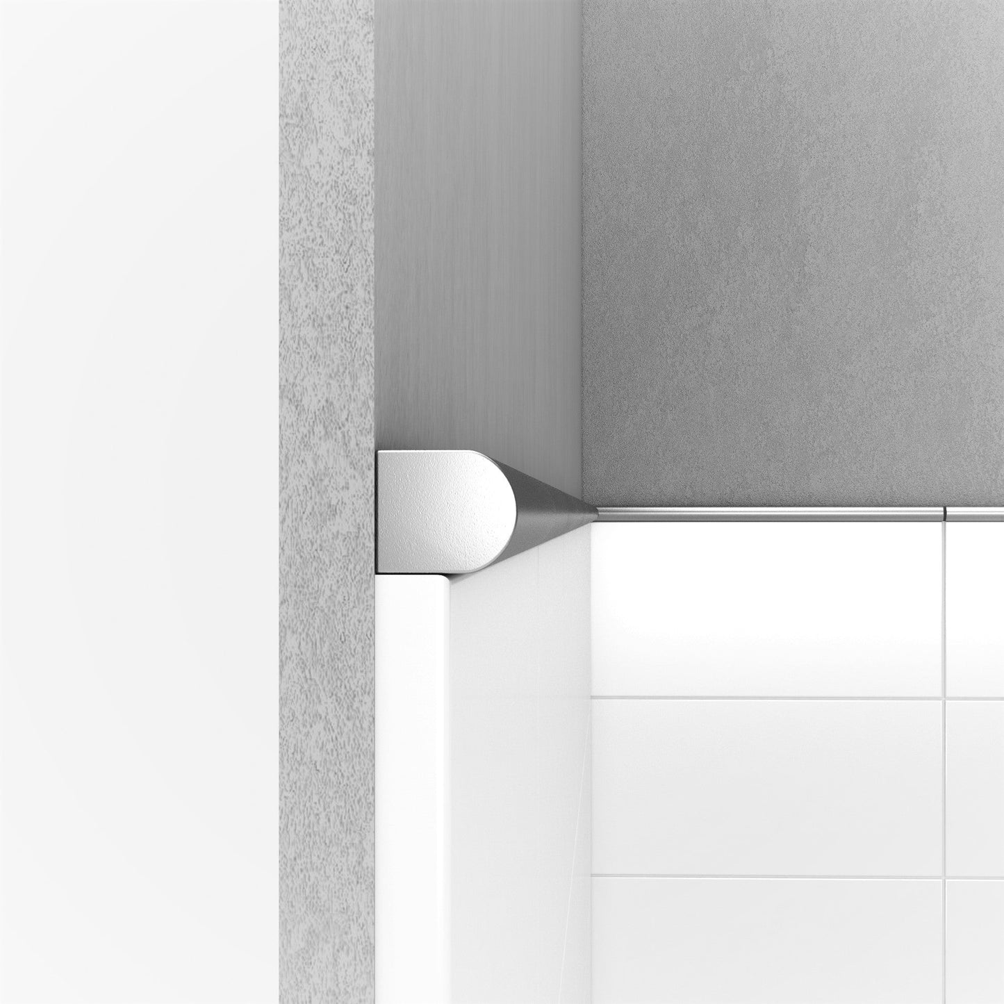 Modula Metal Pewter Pencil Bullnose Wall Accent Tile Trim – 1/2” x 12” (Set of 5)