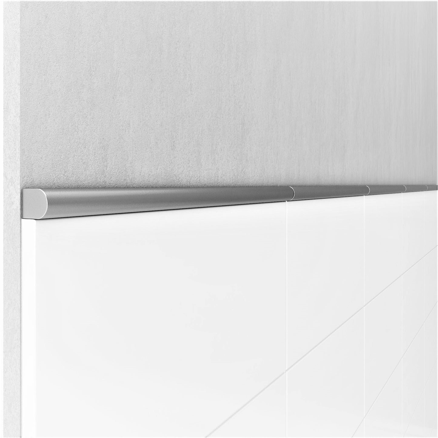 Modula Metal Pewter Pencil Bullnose Wall Accent Tile Trim – 1/2” x 12” (Set of 5)