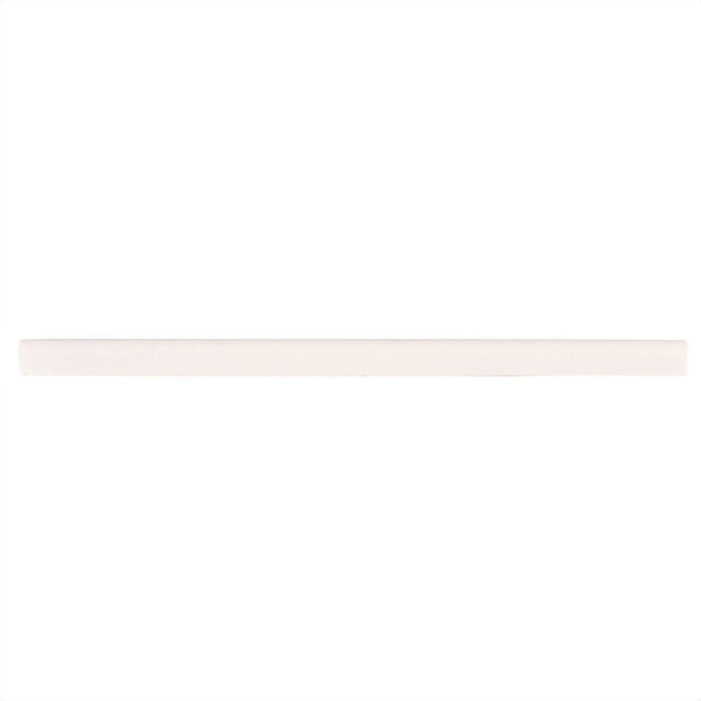 Modula Cast Stone Bright White Pencil Bullnose Wall Accent Tile Trim – 1/2” x 12” (Set of 5)