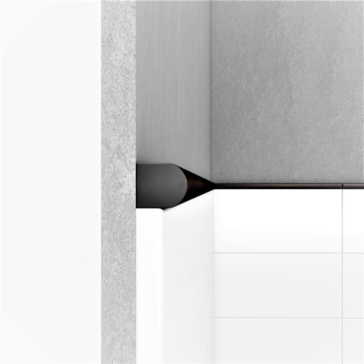 Modula Metal Oil Rubbed Bronze Pencil Bullnose Wall Accent Tile Trim – 1/2” x 12” (Set of 5)