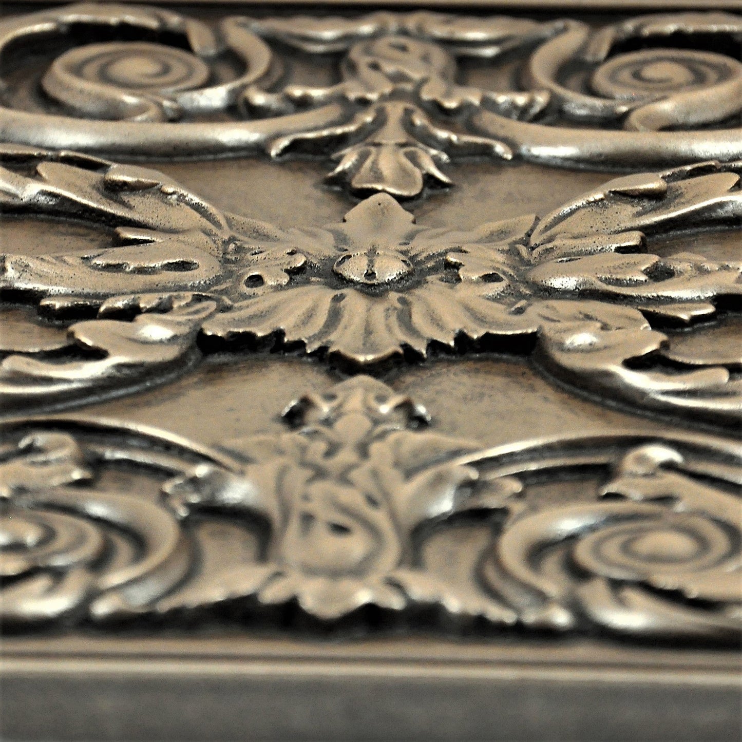Handmade Savoy Bronze Metal Wall Accent Mural – Fireplace & Kitchen Backsplash Panel – 12” x 18”