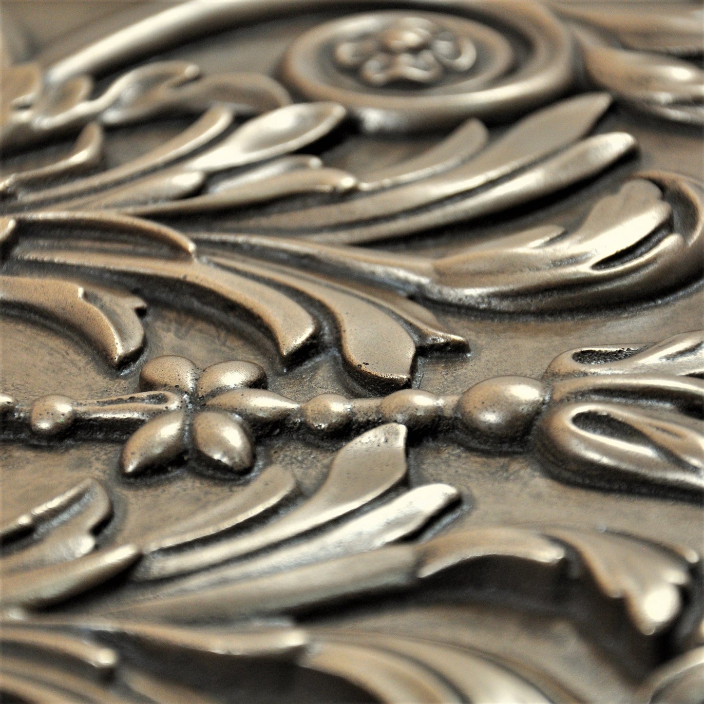 Handmade Savoy Bronze Metal Wall Accent Mural – Fireplace & Kitchen Backsplash Panel – 12” x 18”