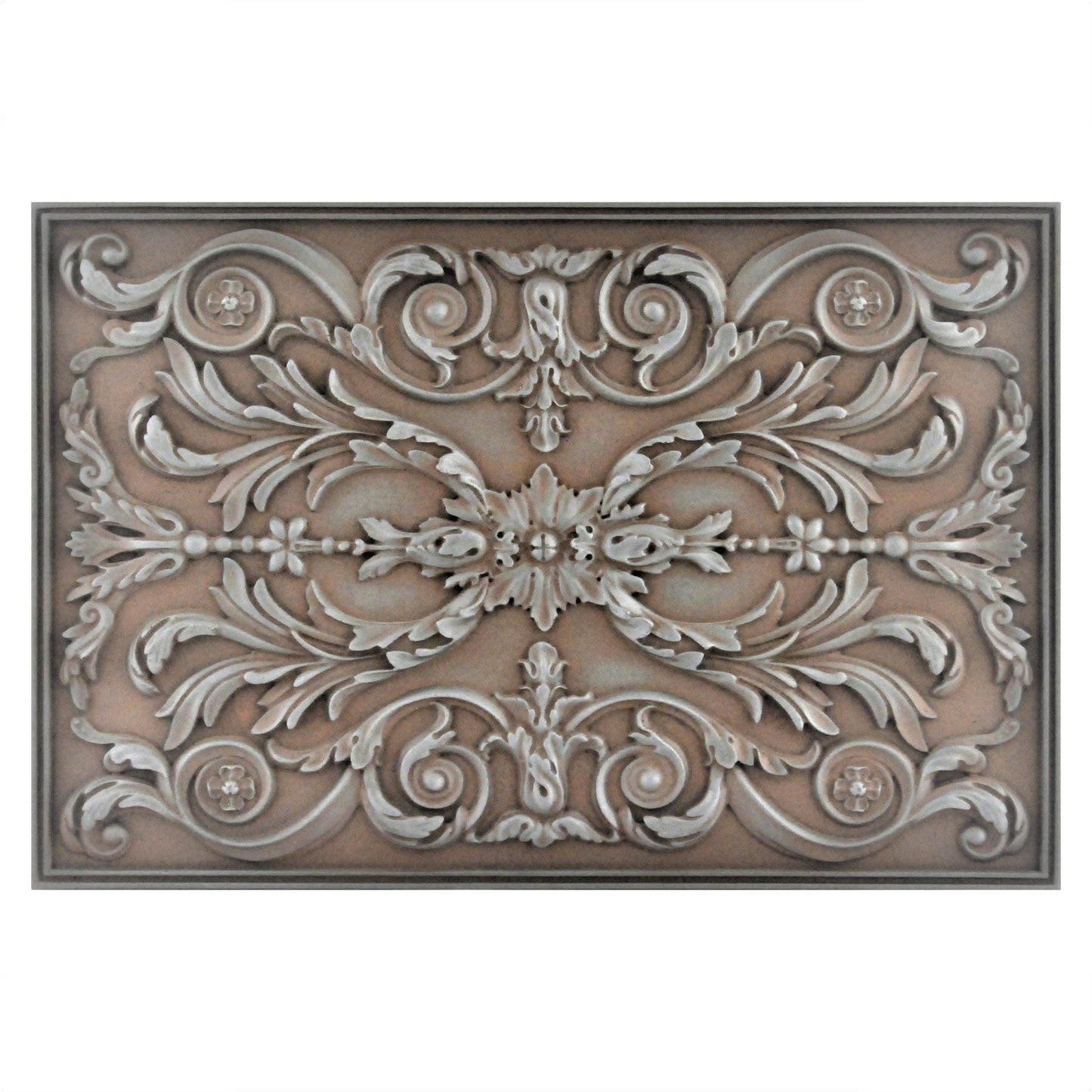 Handmade Savoy Iron Rust Metal Wall Accent Mural – Fireplace & Kitchen Backsplash Panel – 12” x 18”
