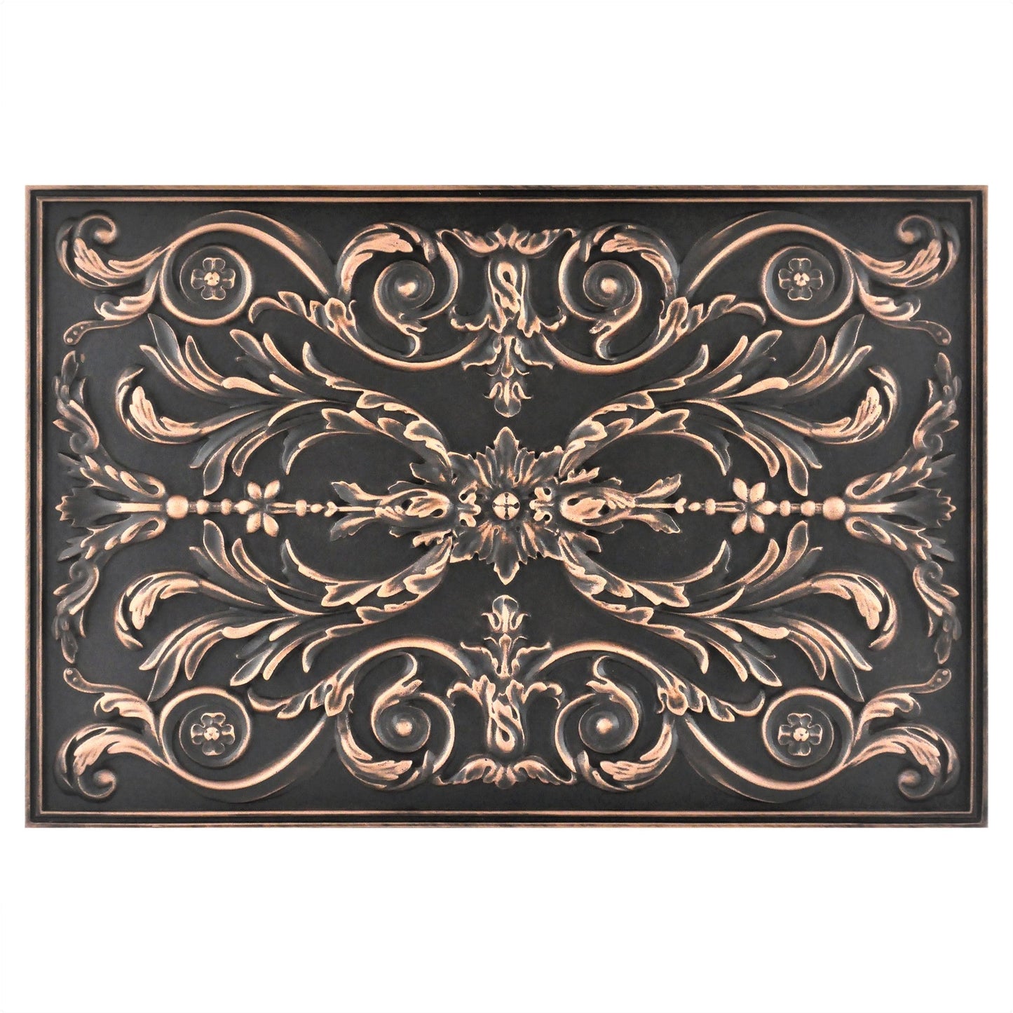 Handmade Savoy Oil Rubbed Bronze Metal Wall Accent Mural – Fireplace & Kitchen Backsplash Panel – 12” x 18”
