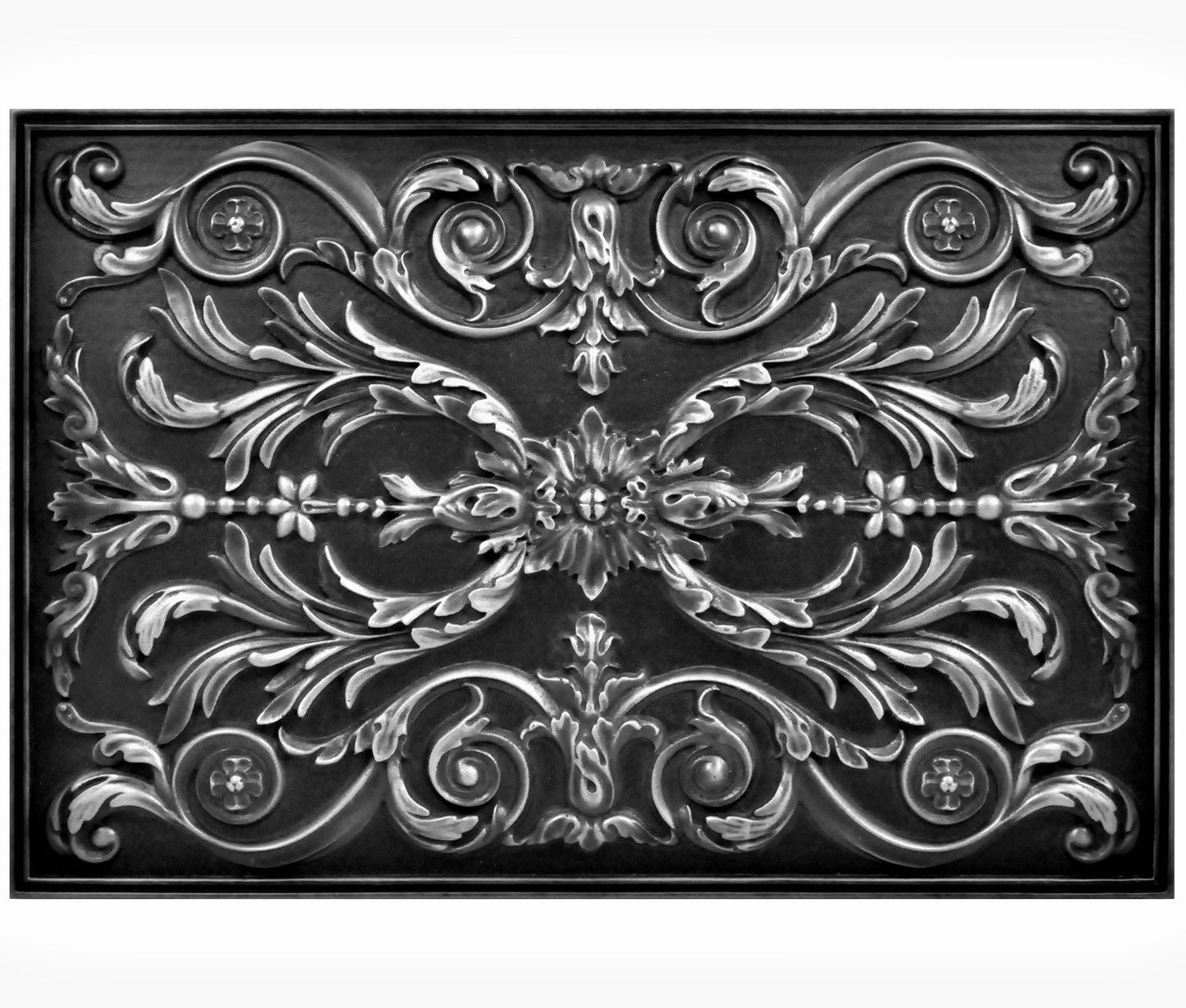 Handmade Savoy Wrought Iron Metal Wall Accent Mural – Fireplace & Kitchen Backsplash Panel – 12” x 18”