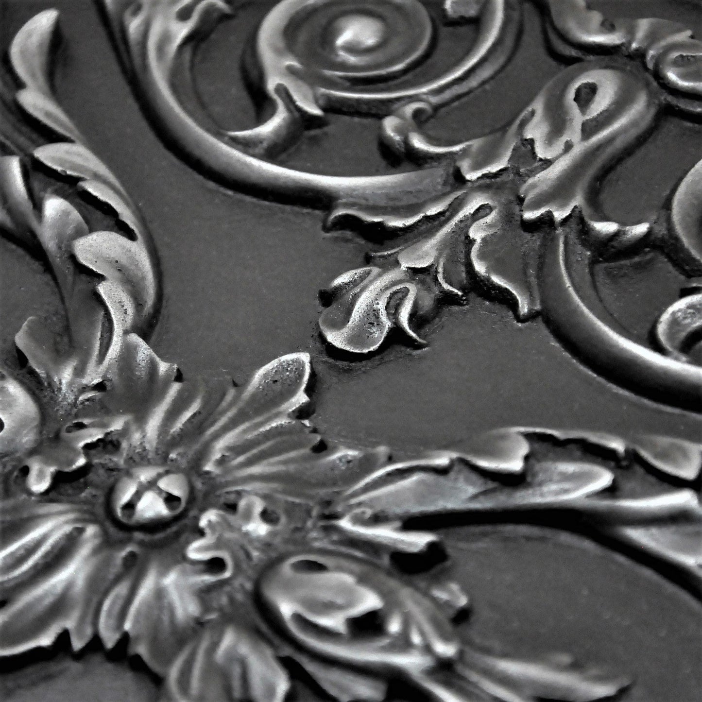Handmade Savoy Wrought Iron Metal Wall Accent Mural – Fireplace & Kitchen Backsplash Panel – 12” x 18”