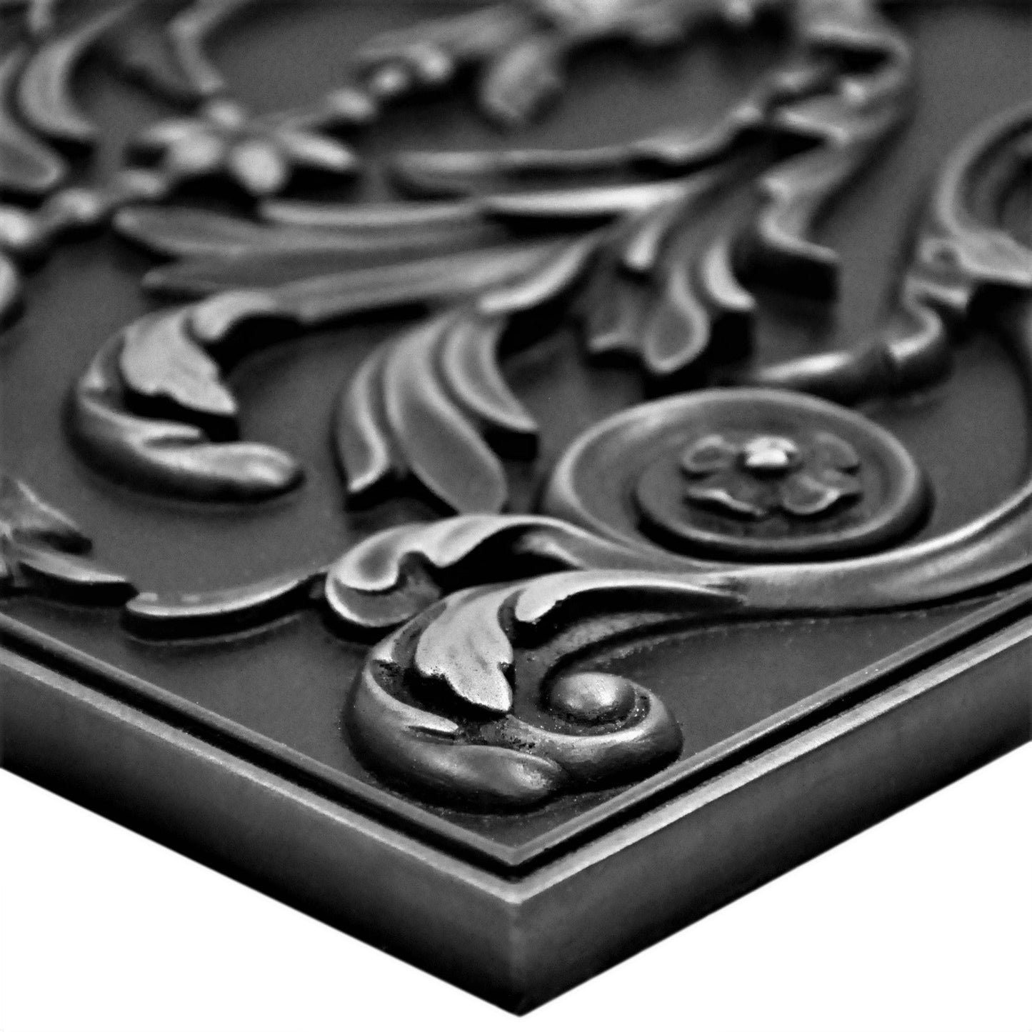 Handmade Savoy Wrought Iron Metal Wall Accent Mural – Fireplace & Kitchen Backsplash Panel – 12” x 18”