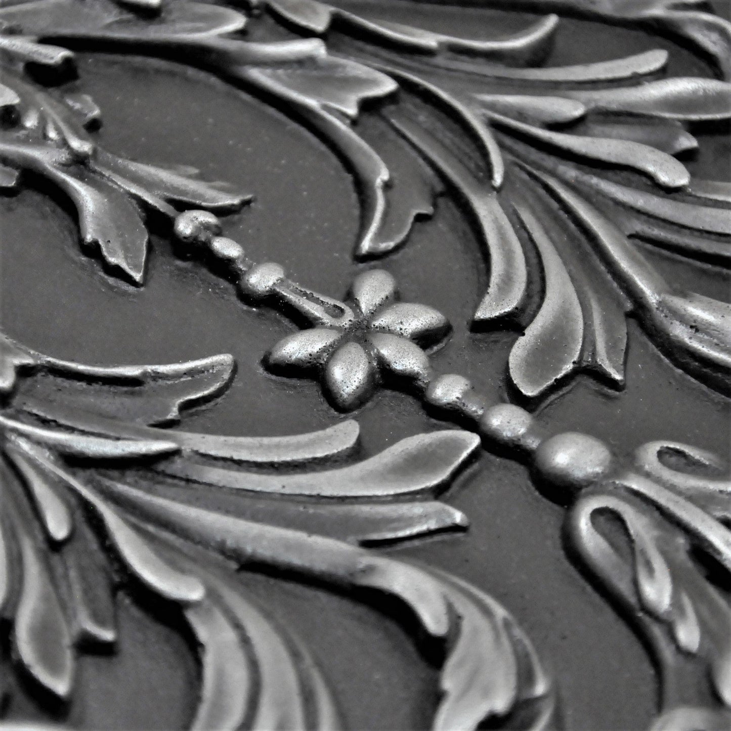 Handmade Savoy Wrought Iron Metal Wall Accent Mural – Fireplace & Kitchen Backsplash Panel – 12” x 18”