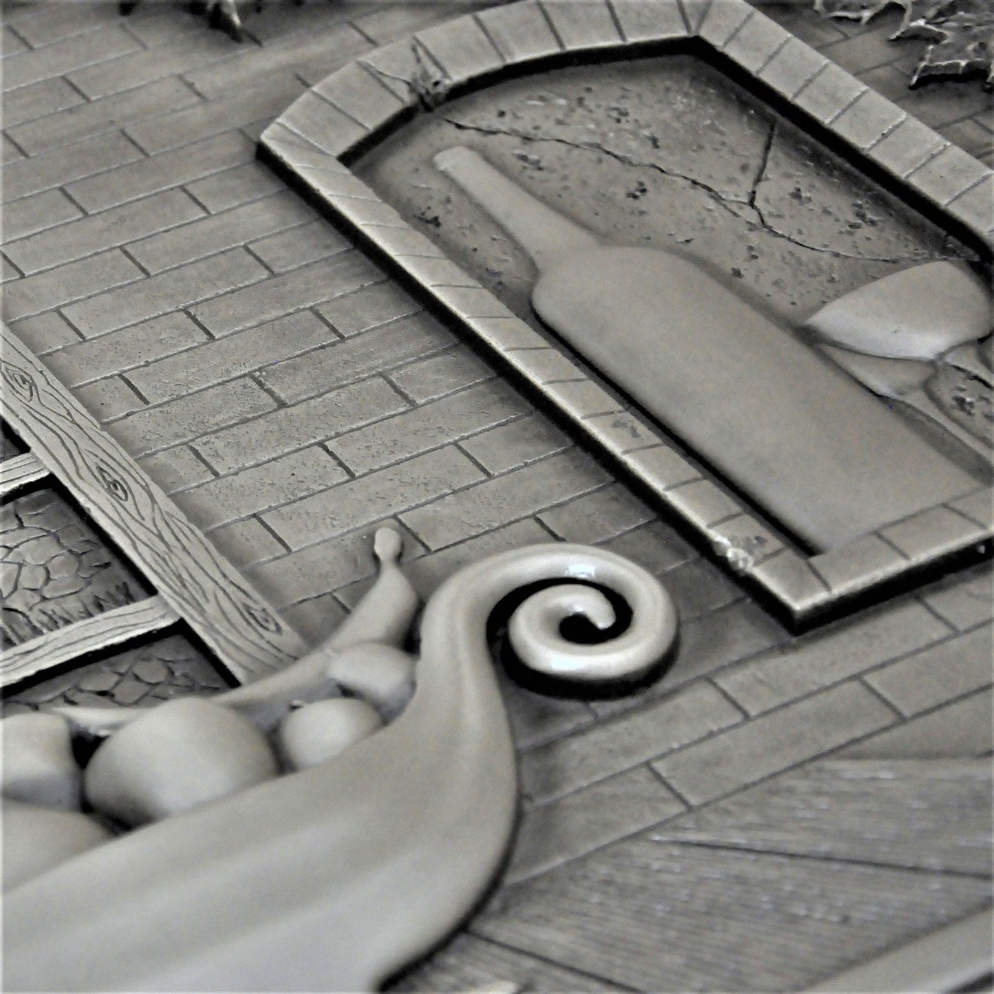 Handmade Toscana Pewter Metal Wall Accent Mural – Fireplace & Kitchen Backsplash Panel – 12” x 18”