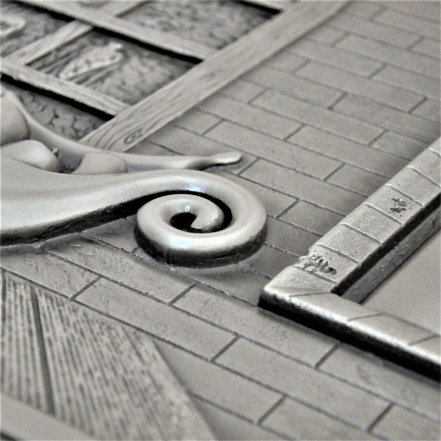 Handmade Toscana Pewter Metal Wall Accent Mural – Fireplace & Kitchen Backsplash Panel – 12” x 18”