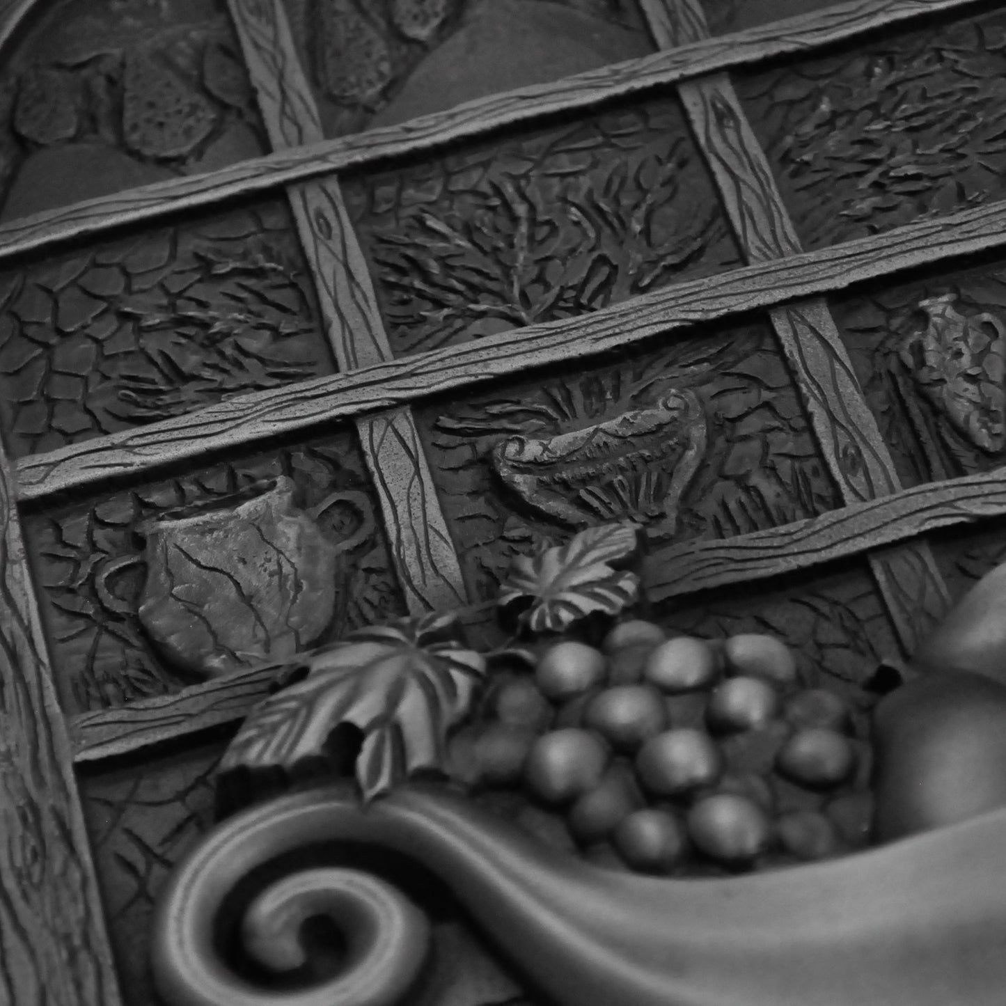 Handmade Toscana Wrought Iron Metal Wall Accent Mural – Fireplace & Kitchen Backsplash Panel – 12” x 18”