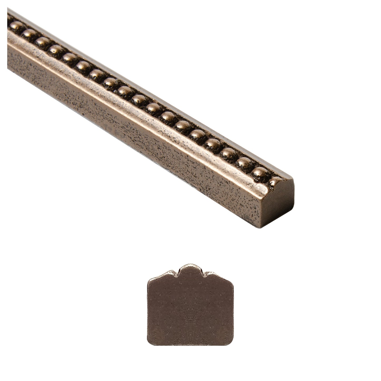 Artisan Crafted Bead Metal Accent Tile Trim – Bronze – 9/16” x 12” (Set of 5)