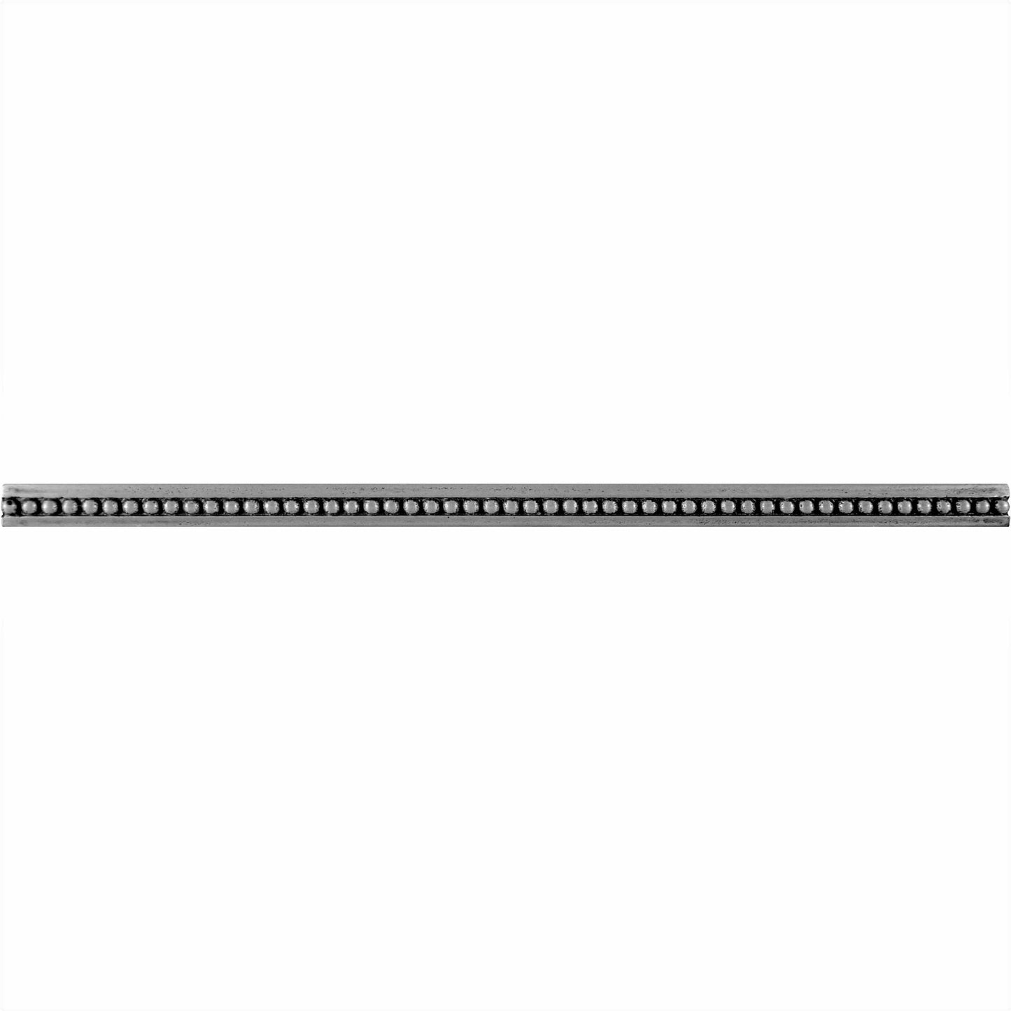 Artisan Crafted Bead Metal Accent Tile Trim – Nickel – 9/16” x 12” (Set of 5)