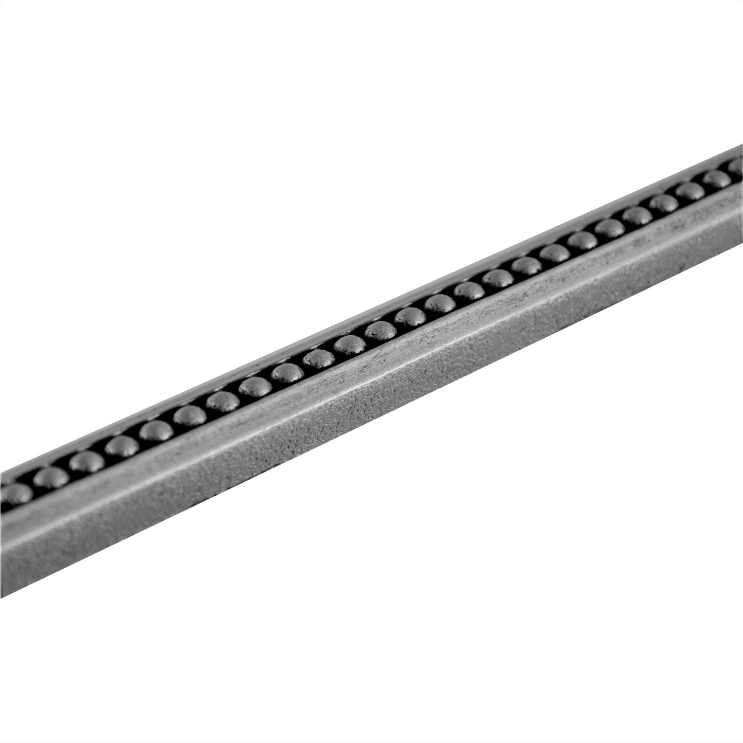 Artisan Crafted Bead Metal Accent Tile Trim – Nickel – 9/16” x 12” (Set of 5)