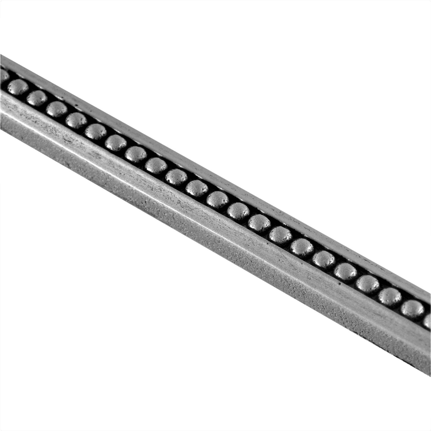 Artisan Crafted Bead Metal Accent Tile Trim – Nickel – 9/16” x 12” (Set of 5)