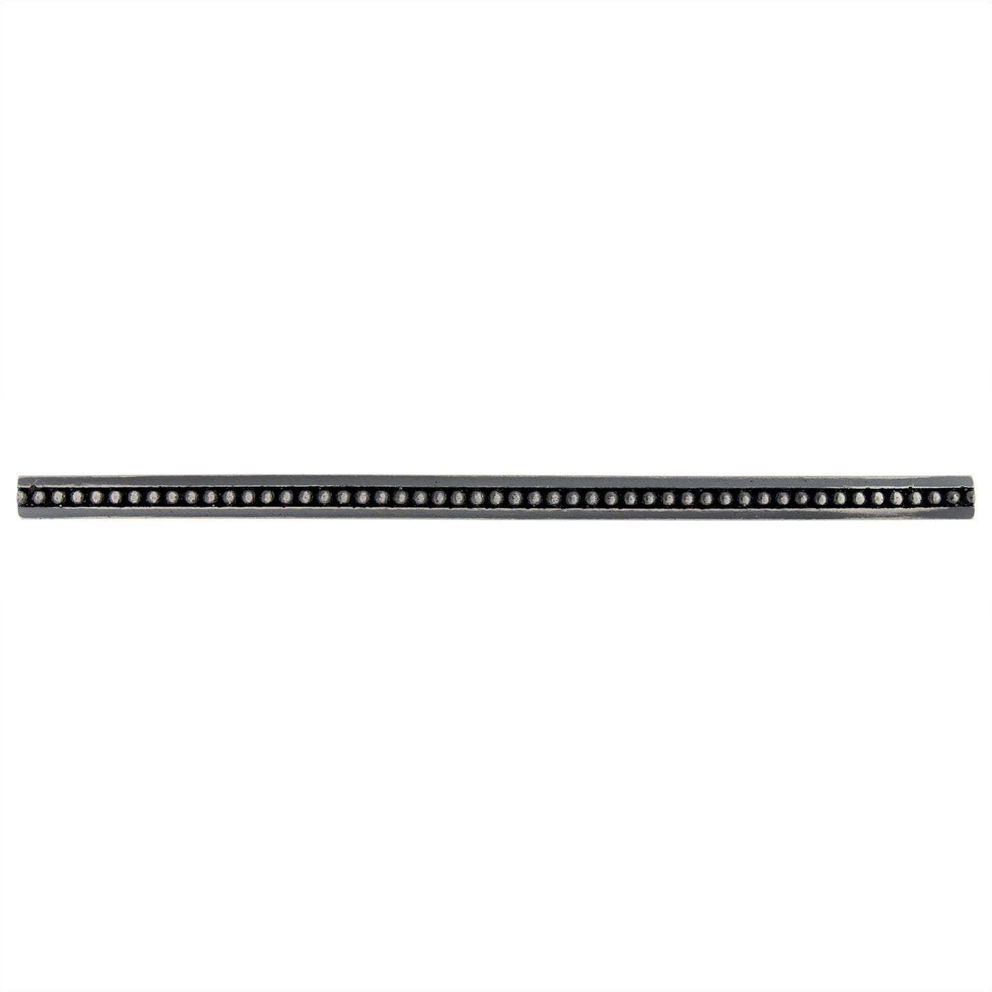 Artisan Crafted Bead Metal Accent Tile Trim – Matte Iron Black – 9/16” x 12” (Set of 5)