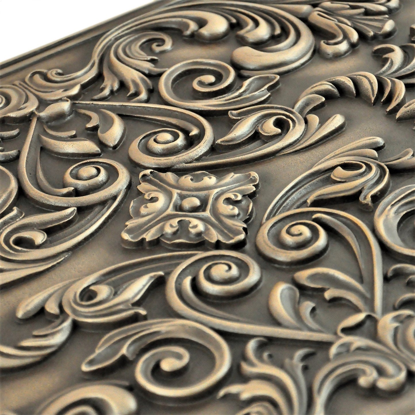 Handmade Imperial Bronze Metal Wall Accent Mural – Fireplace & Kitchen Backsplash Panel – 16” x 24”