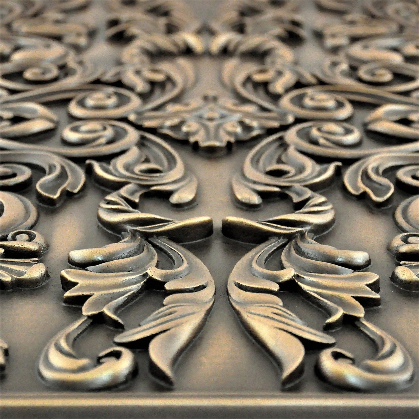 Handmade Imperial Bronze Metal Wall Accent Mural – Fireplace & Kitchen Backsplash Panel – 16” x 24”