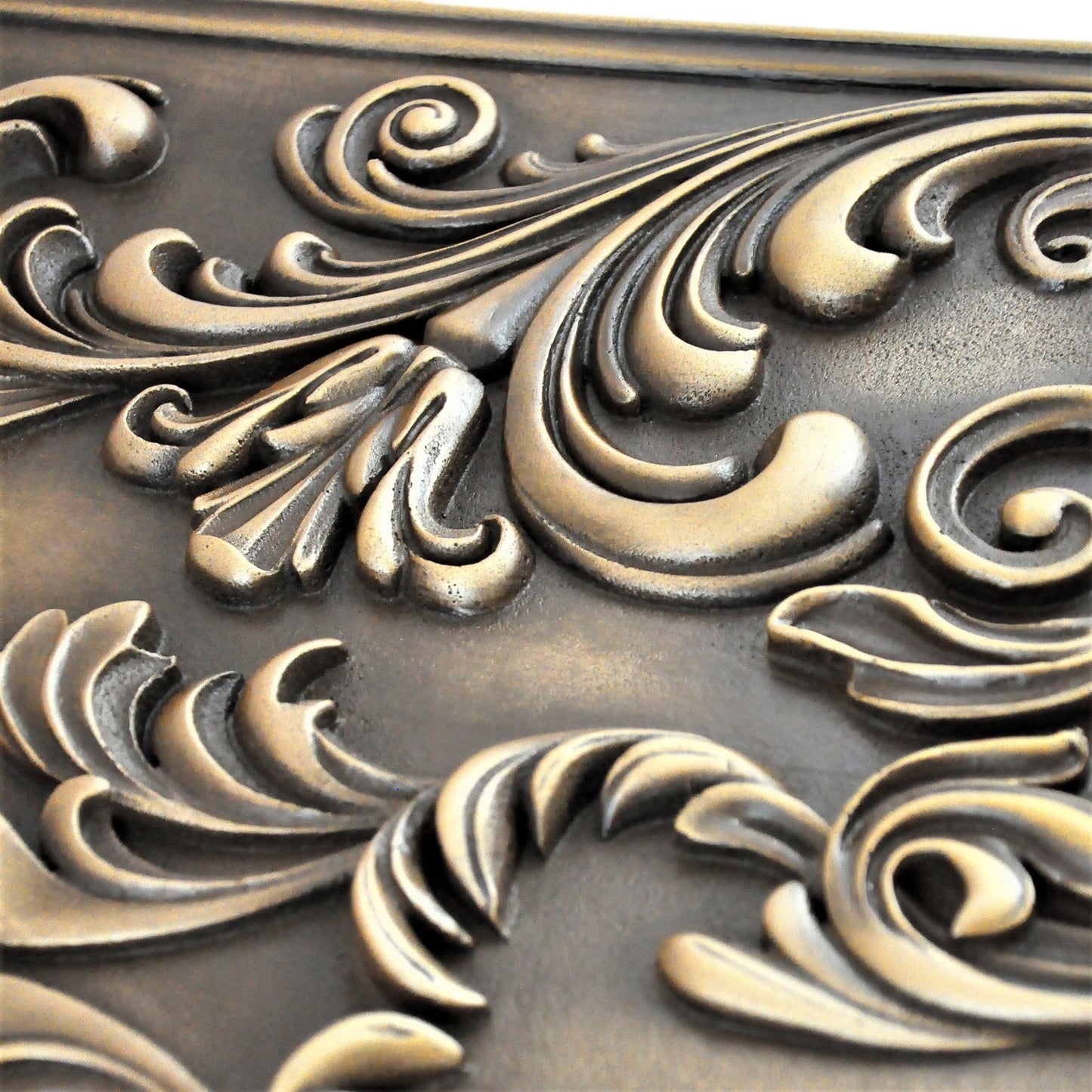 Handmade Imperial Bronze Metal Wall Accent Mural – Fireplace & Kitchen Backsplash Panel – 16” x 24”