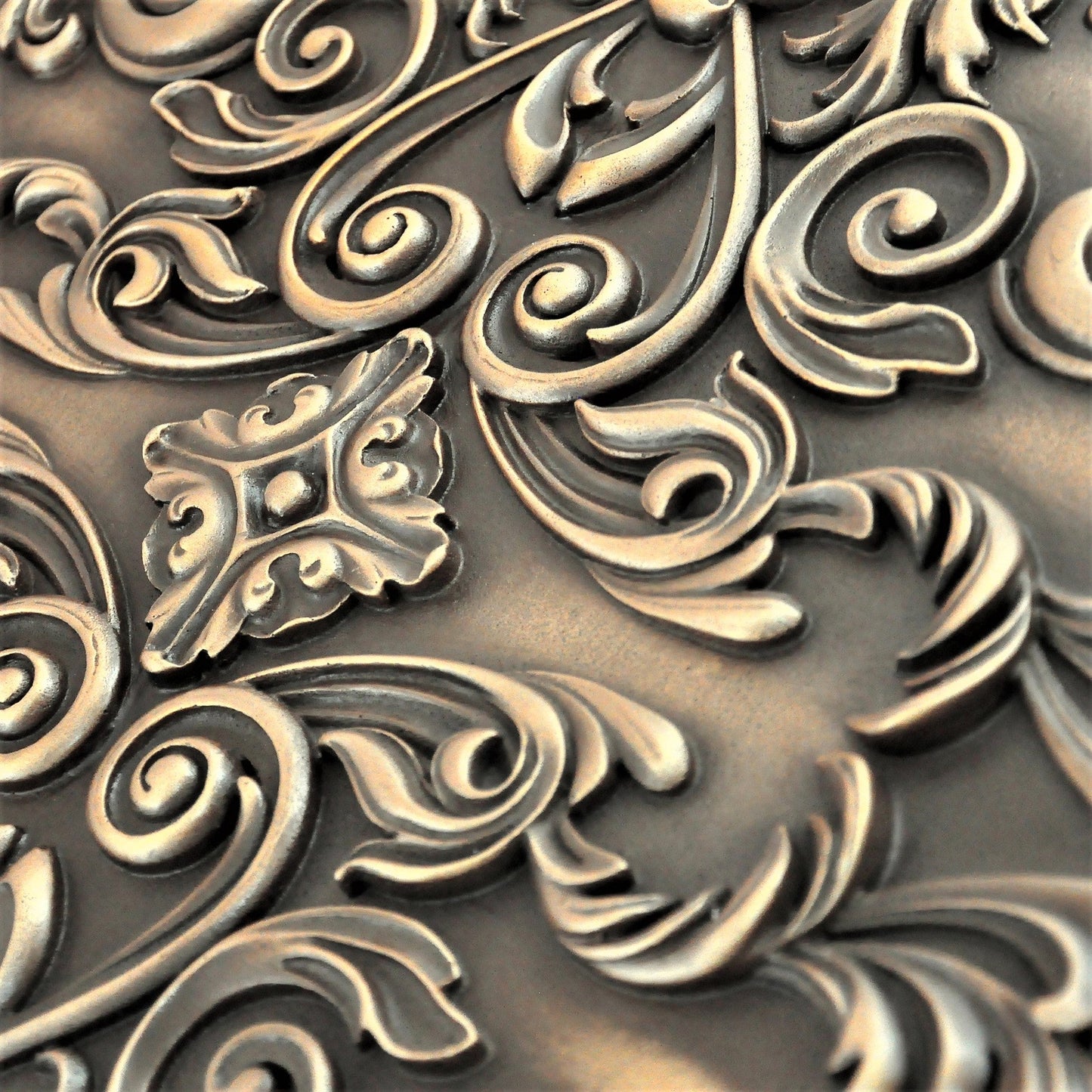 Handmade Imperial Bronze Metal Wall Accent Mural – Fireplace & Kitchen Backsplash Panel – 16” x 24”