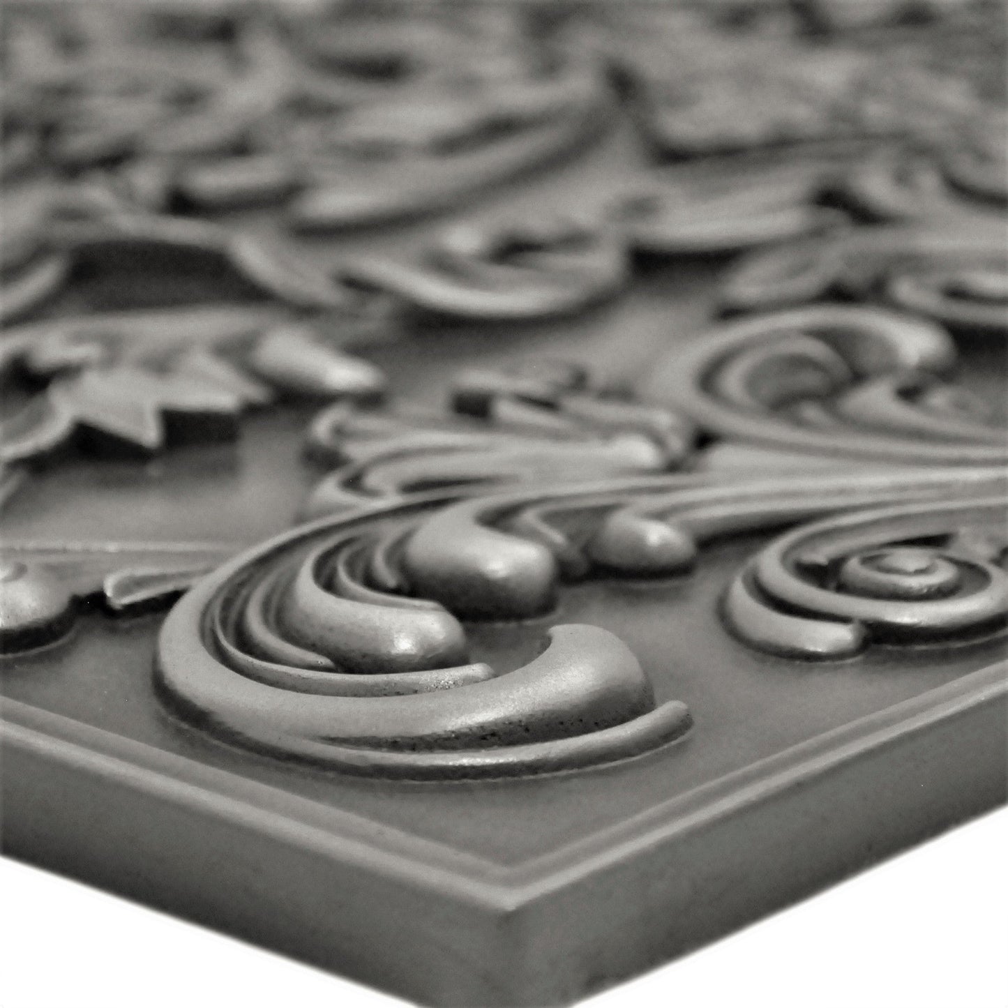Handmade Imperial Pewter Metal Wall Accent Mural – Fireplace & Kitchen Backsplash Panel – 16” x 24”