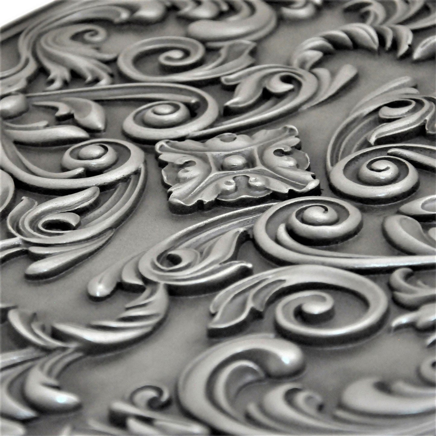 Handmade Imperial Pewter Metal Wall Accent Mural – Fireplace & Kitchen Backsplash Panel – 16” x 24”