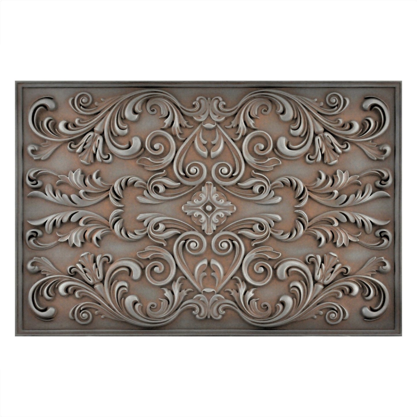 Handmade Imperial Iron Rust Metal Wall Accent Mural – Fireplace & Kitchen Backsplash Panel – 16” x 24”