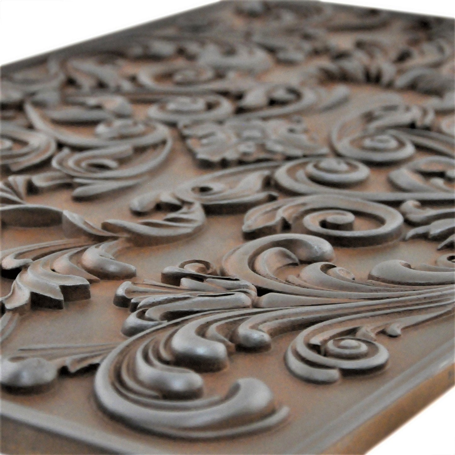 Handmade Imperial Iron Rust Metal Wall Accent Mural – Fireplace & Kitchen Backsplash Panel – 16” x 24”