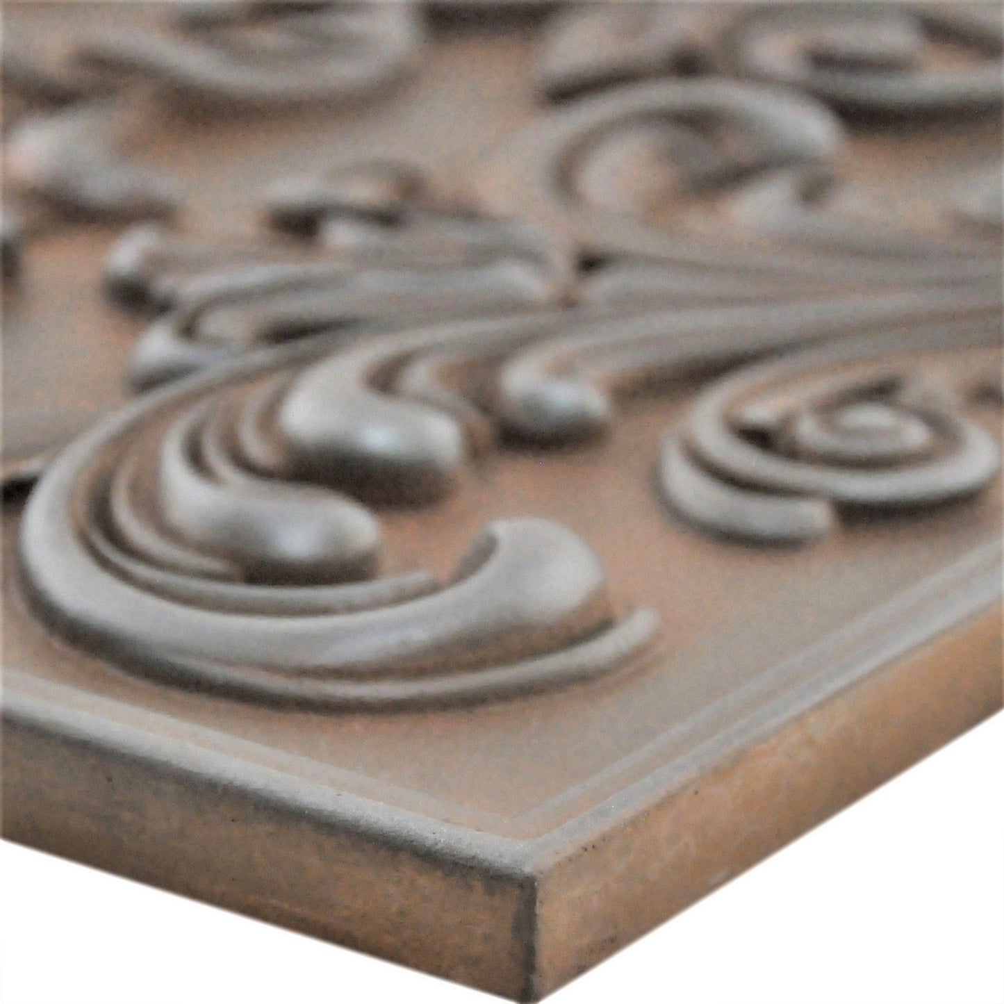 Handmade Imperial Iron Rust Metal Wall Accent Mural – Fireplace & Kitchen Backsplash Panel – 16” x 24”