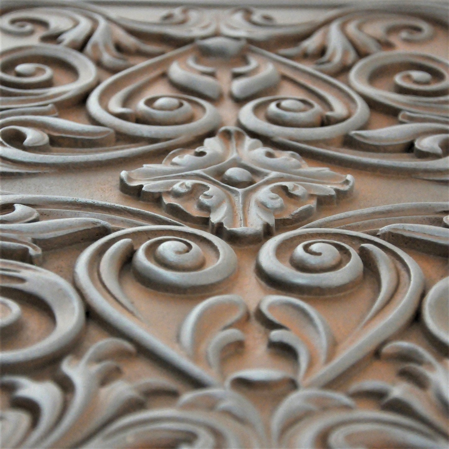 Handmade Imperial Iron Rust Metal Wall Accent Mural – Fireplace & Kitchen Backsplash Panel – 16” x 24”