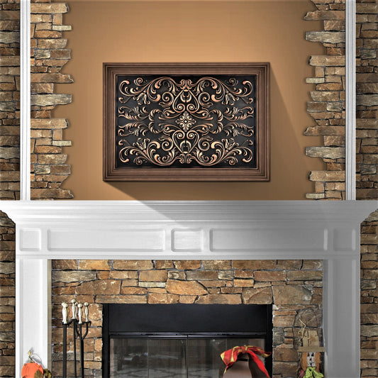 Handmade Imperial Oil Rubbed Bronze Metal Wall Accent Mural – Fireplace & Kitchen Backsplash Panel – 16” x 24”