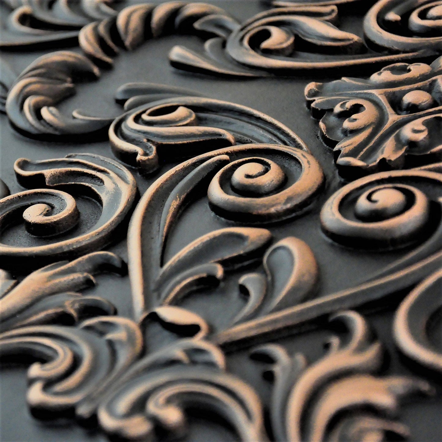 Handmade Imperial Oil Rubbed Bronze Metal Wall Accent Mural – Fireplace & Kitchen Backsplash Panel – 16” x 24”