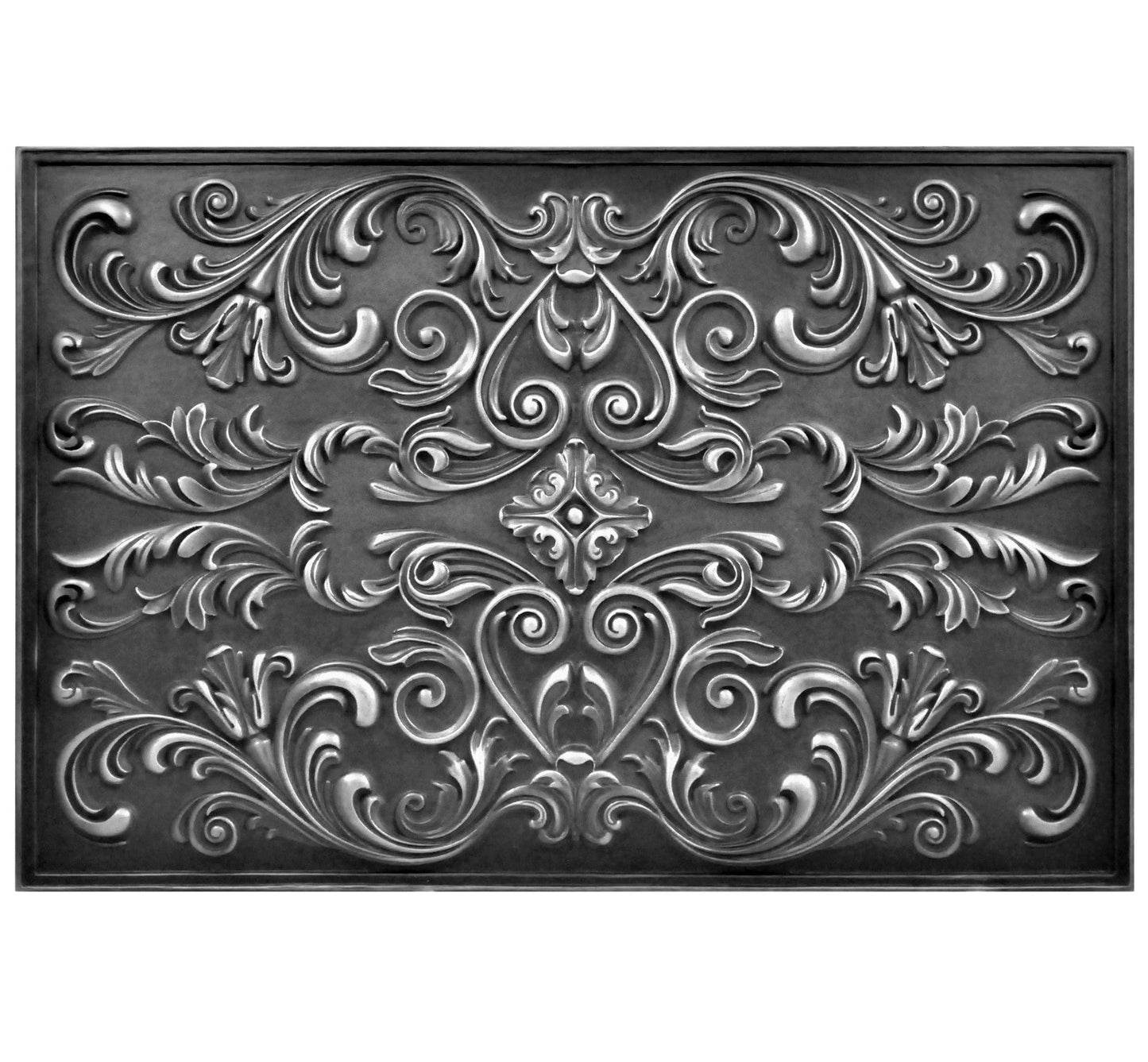 Handmade Imperial Wrought Iron Metal Wall Accent Mural – Fireplace & Kitchen Backsplash Panel – 16” x 24”