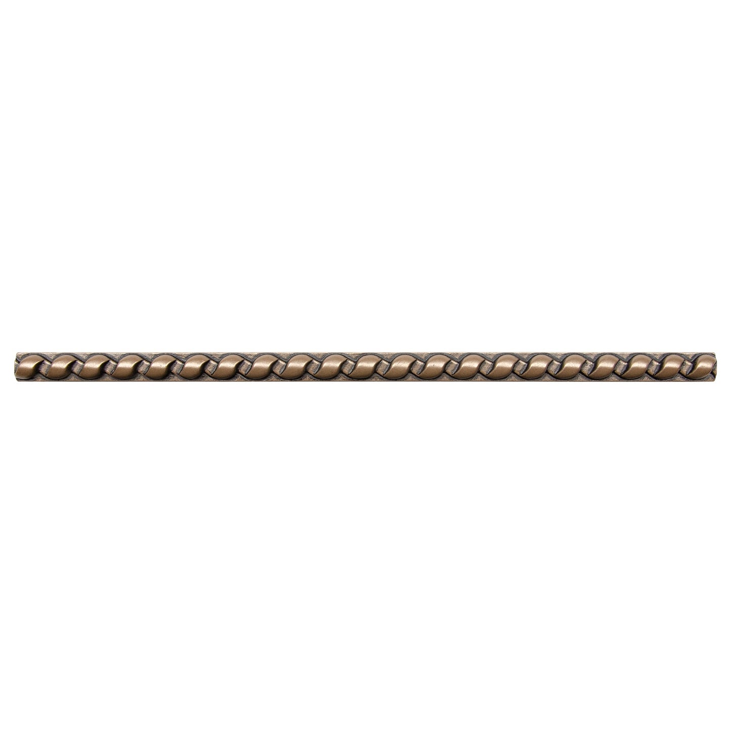 Artisan Rope Bronze Metal Accent Wall Tile Trim - 1/2" x 12" (Set of 5)