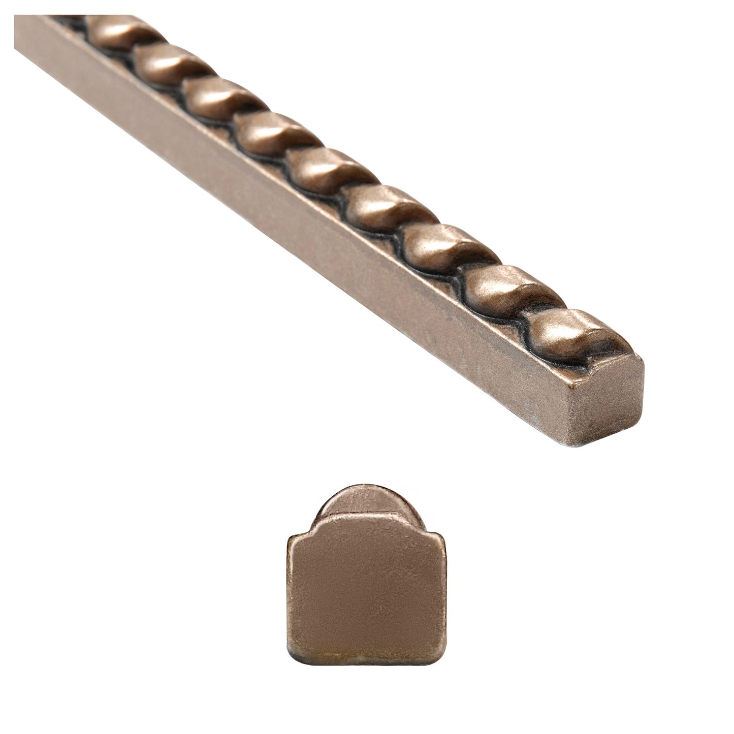 Artisan Rope Bronze Metal Accent Wall Tile Trim - 1/2" x 12" (Set of 5)