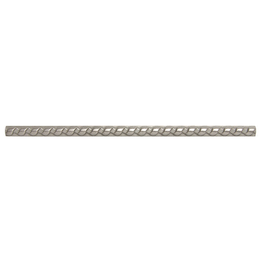 Artisan Rope Nickel Metal Accent Wall Tile Trim - 1/2" x 12" (Set of 5)