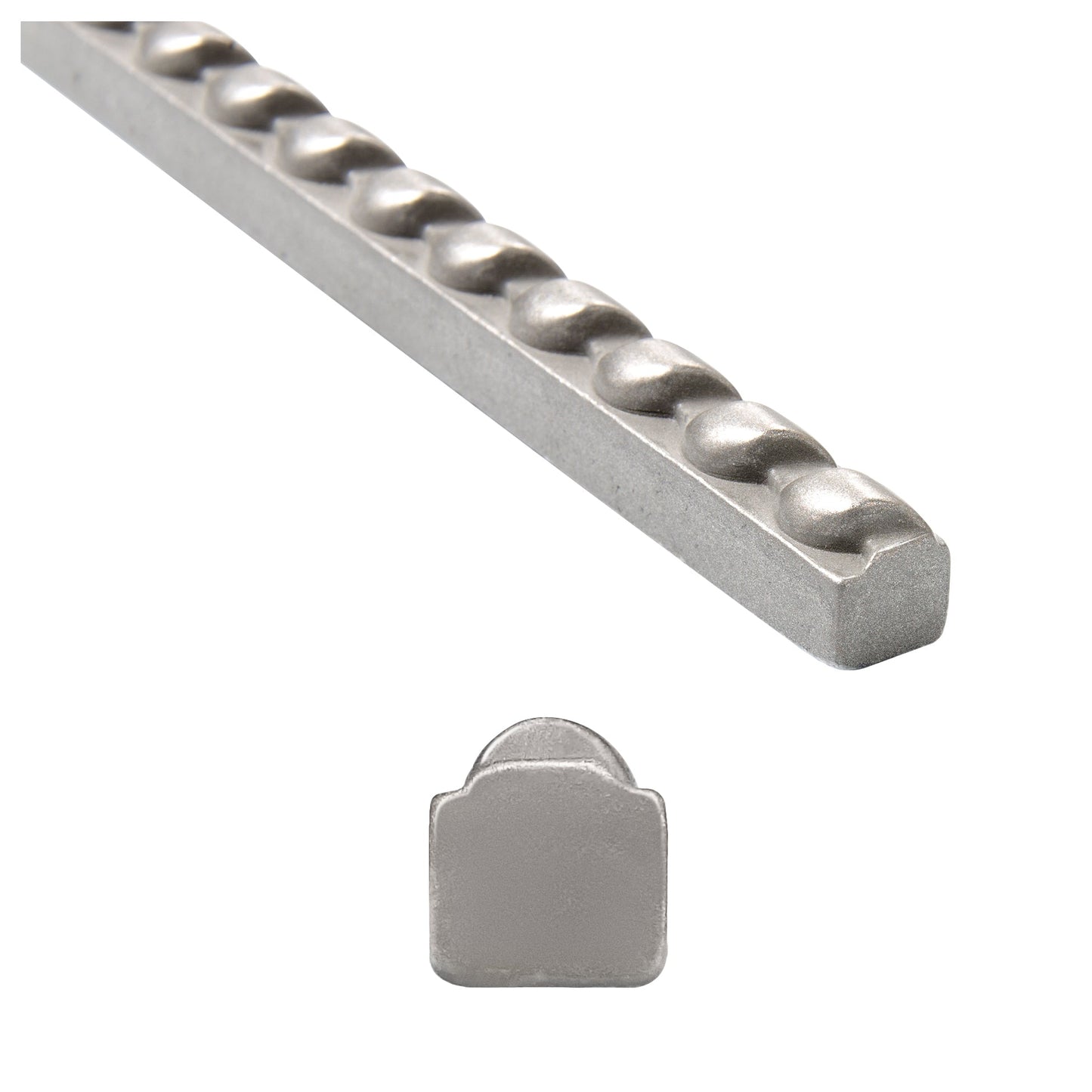Artisan Rope Nickel Metal Accent Wall Tile Trim - 1/2" x 12" (Set of 5)
