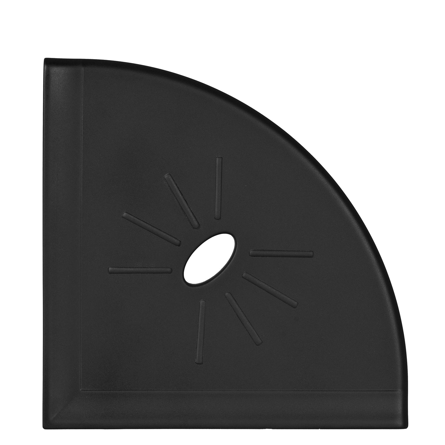 Universal 8.8" Metal Matte Iron Black Corner Shelf – Handmade Wall-Mounted Shelf for Bathroom & Kitchen – Modern Flatback Design