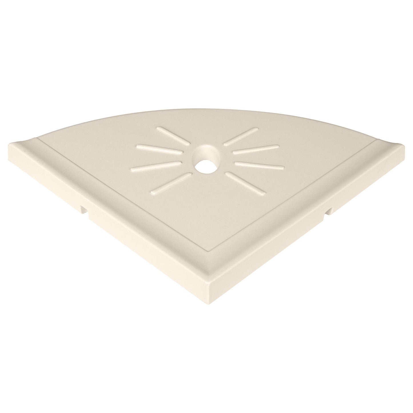 Universal 8.8" Cast Stone Soft Cream Corner Shelf – Handmade Wall-Mounted Shelf for Bathroom & Kitchen – Modern Flatback Design