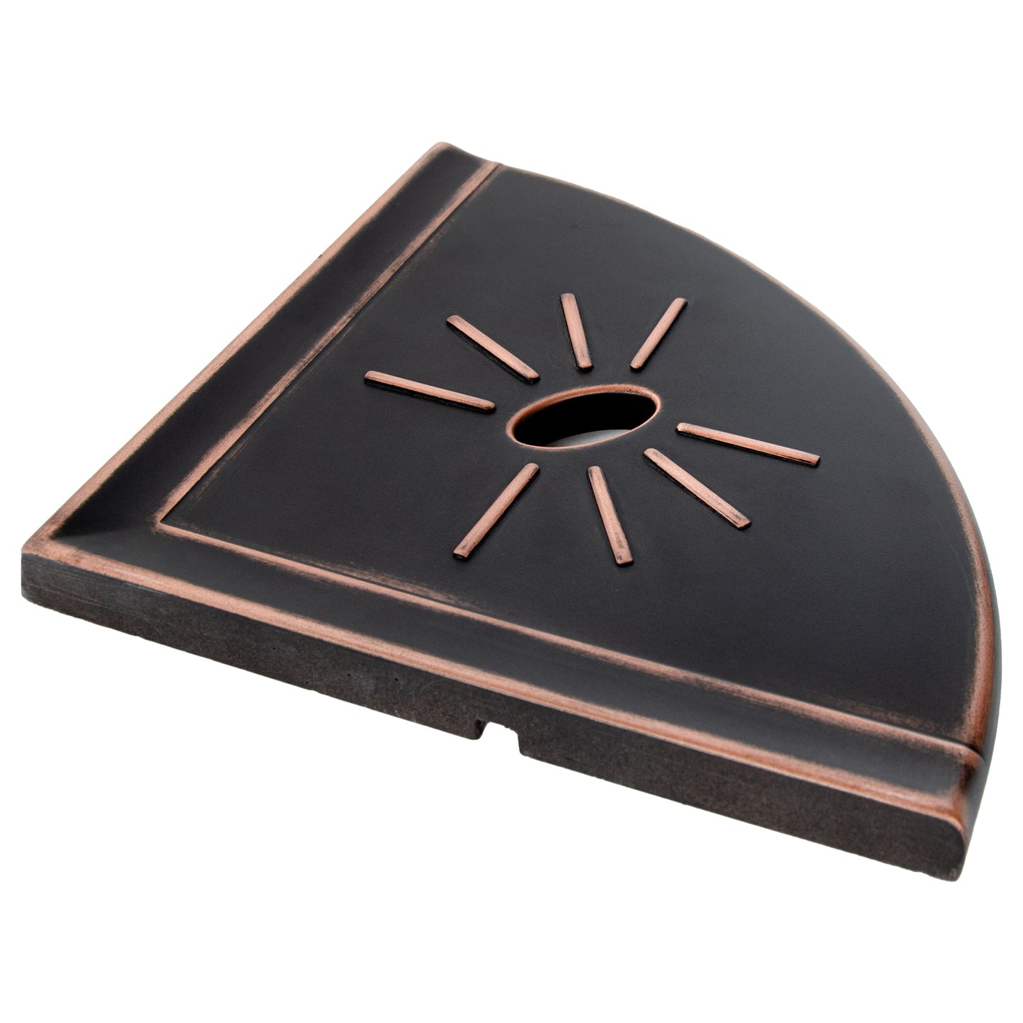 Universal 8.8" Metal Oil Rubbed Bronze Corner Shelf – Handmade Wall-Mounted Shelf for Bathroom & Kitchen – Modern Flatback Design