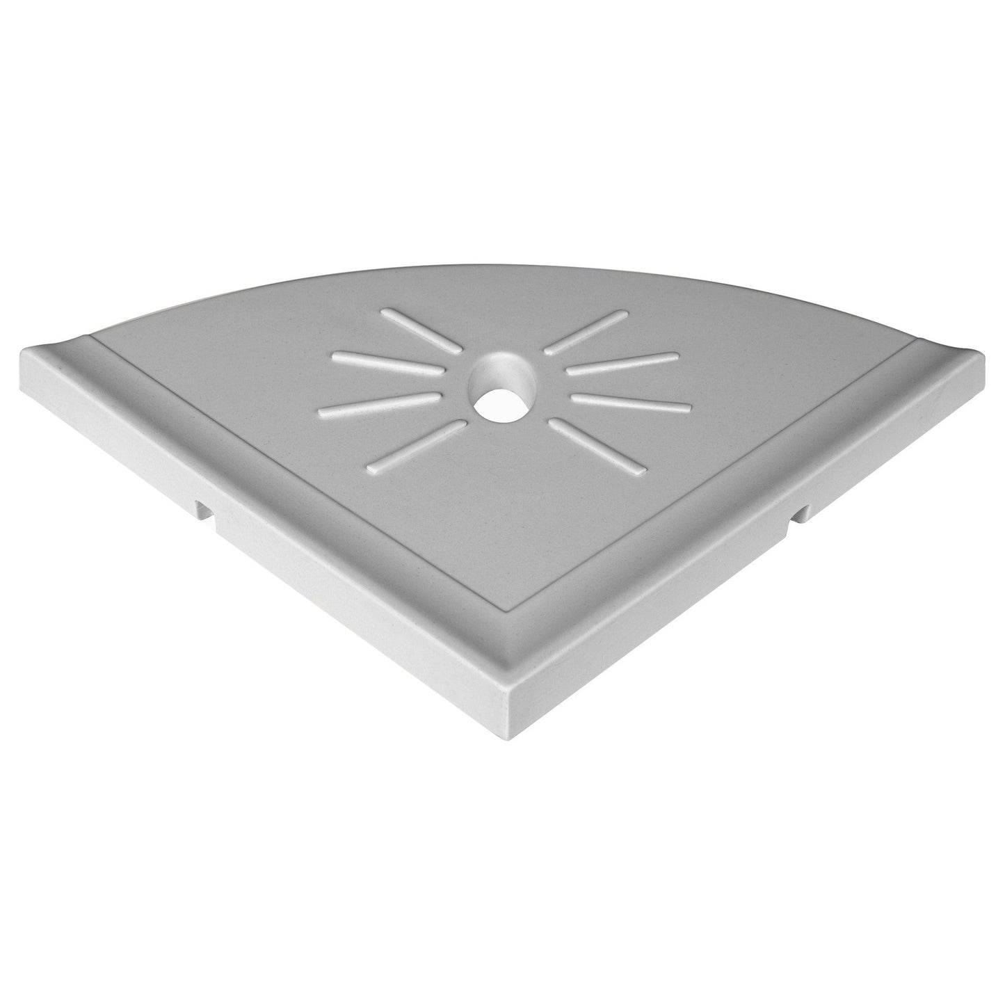Universal 8.8" Cast Stone Light Gray Corner Shelf – Handmade Wall-Mounted Shelf for Bathroom & Kitchen – Modern Flatback Design